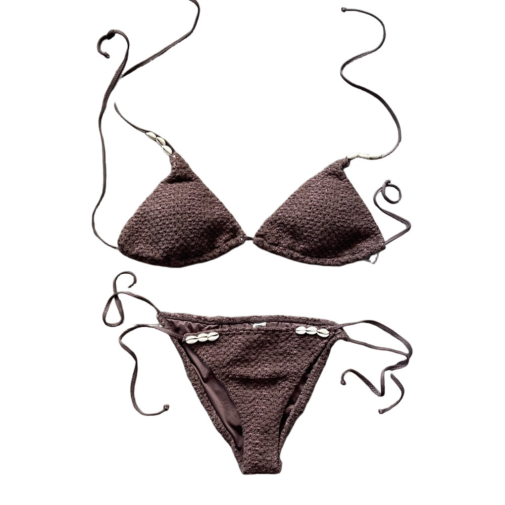 Brown Crochet Bikini